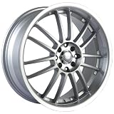 Akita Racing AK-25 425 Hypersilver Wheel with Machined Lip (17x7) by Akita Racing