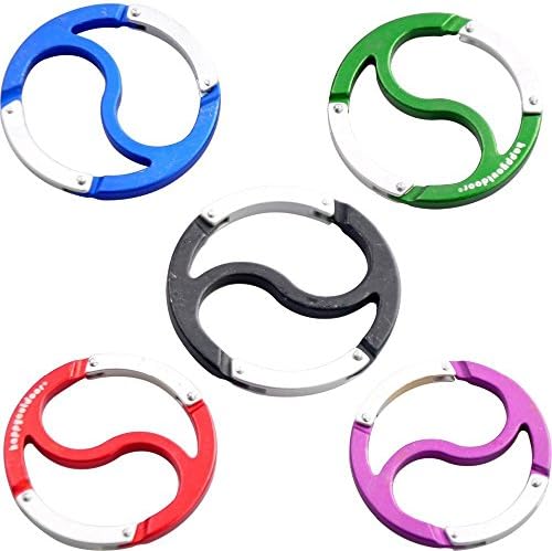 2pcs Multifunctional Yin And Yang Carabiner Buckle Quick Release Hang Buckle Keychain (Random Color)