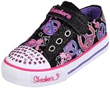Skechers Twinkle Toes S Lights Jazzy Girl Sneaker (Toddler),Black/Multi,9 M US Toddler