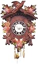 Black Forest Caved Clock with Flowers - 125-6