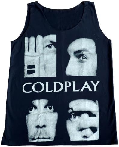 TFM Men's Coldplay Rock Tank Top S Black