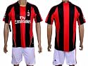 10/11 AC Milan Youth Home Soccer Jersey with Matching Shorts Size YL for 8-11 y.o.