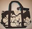 Tommy Hilfiger Fudge/Ivory Flower Tote