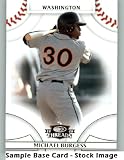 2008 Donruss Threads Baseball Card - Michael Burgess Washington Nationals Mint Condition - Shipped In Protective ScrewDown Display Case!