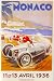 1936 Monaco Grand Prix A3 Poster Reprint