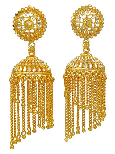 Banithani Ethnic Indian Gold Plated Jhumka Jhumki Traditional Bollywood Earrings Jewelry