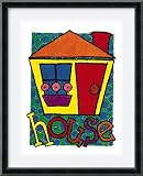 House Framed Art Print by Karen Gutowsky,12.9 in. x 15.8 in. Framed