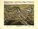 Bird's eye view of Rochester, Strafford County, New Hampshire, 1877 : from a position, east of town / pub. by J. J. Stoner ; C. H. Vogt & Co., lith., Milwaukee., large historic panoramic map reprint 47x36