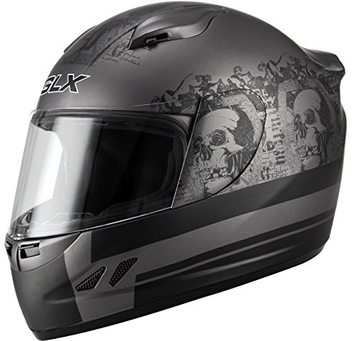 Glx lightweight full face street bike motorcycle helmet…