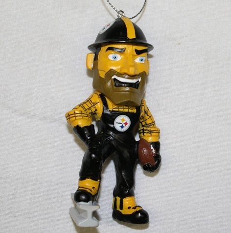 Pittsburgh Steelers Steely McBeam MLB 4.5'' Mascot Ornament