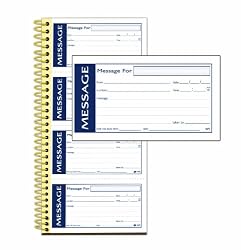TOPS Adams Write 'N Stick Spiral Message Pad, 200 Carbonless Duplicate Sets Per Pad, 5.25 x 2.75 Inches, White/Yellow (SC1153WS)