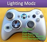 Silver Modded Xbox 360 Rapid Fire Controller with Blue LED and Special D-pa ....