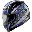 Arai Trident Profile Road Race Motorcycle Helmet w/ Free B&F Heart Sticker Bundle - Blue
