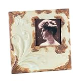 Wilco Imports Metal Distressed White Wash Frame
