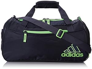 adidas Women's Squad II Duffel Bag, 10 x 21 x 10 1/2-Inch, Mercury Grey/Solar Green