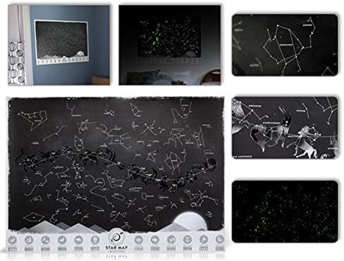 Quick Shopping™61.5 x 43.5 cm Glow-in-the-dark Constellation Star Map