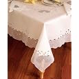 Special Christmas white silver bell table cloth 72x108