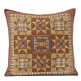 IMAGE OF Burlington Quilted Euro Sham in Rustic Country Patchwork Star Pattern