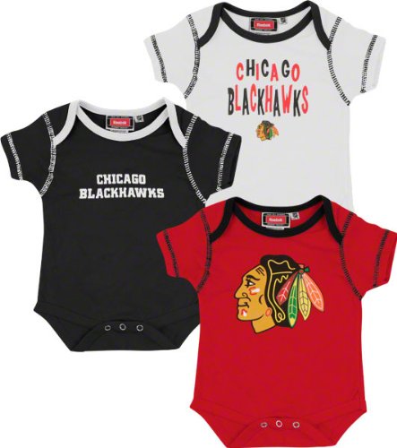 NHL Infant Chicago Blackhawks Team Color 3Pc Creeper Set - R52Njcdd (Multi, 18 Months)