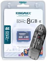 KingMax 8GB High-Speed Class 6 SDHC Card with FREE SDHC/SD/MMC USB Card Reader