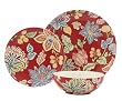 222 FIFTH Koson 12-Piece Round Dinnerware Set, Red, Service for 4