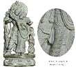 Krishna Radha Stone Statue Religious Gifts 4 x 3.25 x 8 inches (sos123)
