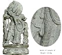 Hindu Religious Statue Lord Krishna and Radha Stone 4 x 3.25 x 8 inches (sos123)