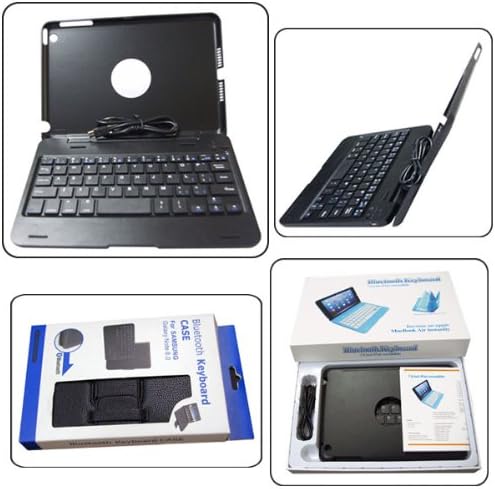 JoyiQi Black plastic clamshell notebook case with stand and bluetooth wireless keyboard for iPad mini 7.9" inch Macbook-like NEW