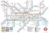 Produkt-Bild: 1art1 36646 Weltkarten - London Underground Karte Poster (91 x 61 cm)