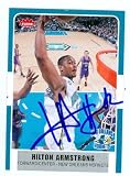 Hilton Armstrong Autographed/Hand Signed Basketball Card (New Orleans Hornets) 2008 Fleer #133