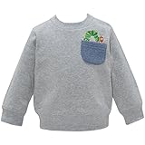 2016年 秋冬 はらぺこあおむし 胸ポケット付き 刺しゅう 裏起毛トレーナー THE WORLD OF ERIC CARLE グレー◇90cm