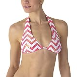 Xhilaration® Zigzag Triangle Swim Top - Coral/ White