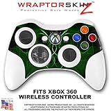 Abstract 01 Green Skin by WraptorSkinz TM fits XBOX 360 Wireless Controller (CONTROLLER NOT INCLUDED