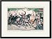 Black Framed/Matted Print 17x23, Puck Magazine: The Administration's Hardest Job