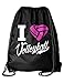 Yilooom I Love Volleyball Sackpack Drawstring Back Pack Black