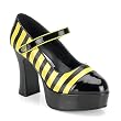 Funtasma Women's BUZZ-66, 4" Bumble Bee Mary Jane Platform Pump