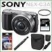 Sony Alpha NEX-C3A 16 MP Compact Interchangeable Lens Digital Camera in Black with Sony SEL16F28 16mm Wide-Angle Lens + Sony 8GB SDHC + Hoya Lens Filter + Sony Case + Accessory Bundle