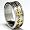 8MM Gold Plated Eternity Cross Stainless Steel Ring Size 8
