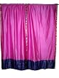 2 Pink Purple Silk Sari Window Drapes Curtains Panels India Decor 83"