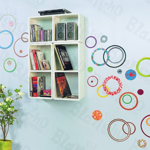 Colorful Circle 2 - X-Large Wall Decals Stickers Appliques Home Decor