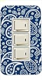3ヶ口用 3口用 タイプ コンセント スイッチ カバー ジャケット ca765-2 エスニック アジアン ペイズリー カスタムカバー 交換用 3穴用 2穴用