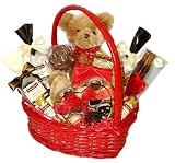 Sugar Free Heart Valentines Gift Basket With Bear