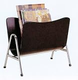 Contemporary Design Magazine Rack with Chrome Finish Legs