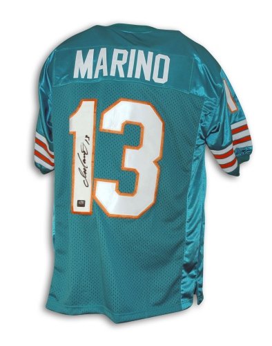 Dan Marino Signed Miami Dolphins Aqua Blue Throwback Jersey
