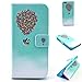 Deego PU Leather Magnet Flip Case with Kickstand and Card Holder for iPhone 6 (4.7-Inch) - Balloon and House Pattern