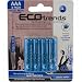 Sakar Eco AAA 1000MAH Rechargeable NIMH Battery 4 Pack Blue