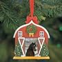 Barn Style Holiday Photo Frame Ornament