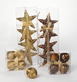Produkt-Bild: KANGaROO 85397 Dekokugeln und Sterne 16er Set 6 cm braun / gold