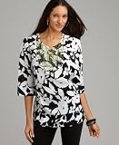 Style&co. Tunic, Printed Scoopneck with Embroidered Bib