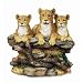 A Safari Fugurine with Three Female Lioness' Sitting On A Bed Rock